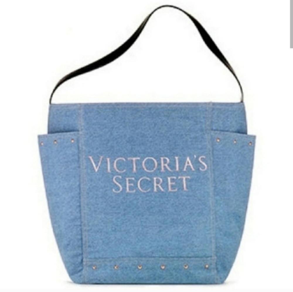 Victoria's Secret never full denim tote bag